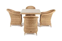 "Фредо" обеденная группа из искусственного ротанга, цвет соломенный