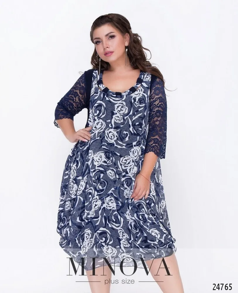 Платье 312-синий Minova