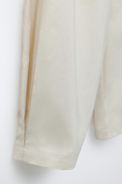 ZARA БРЮКИ PANTALÓN PLIEGUES PENN ©, КАМЕННО-СЕРЫЙ