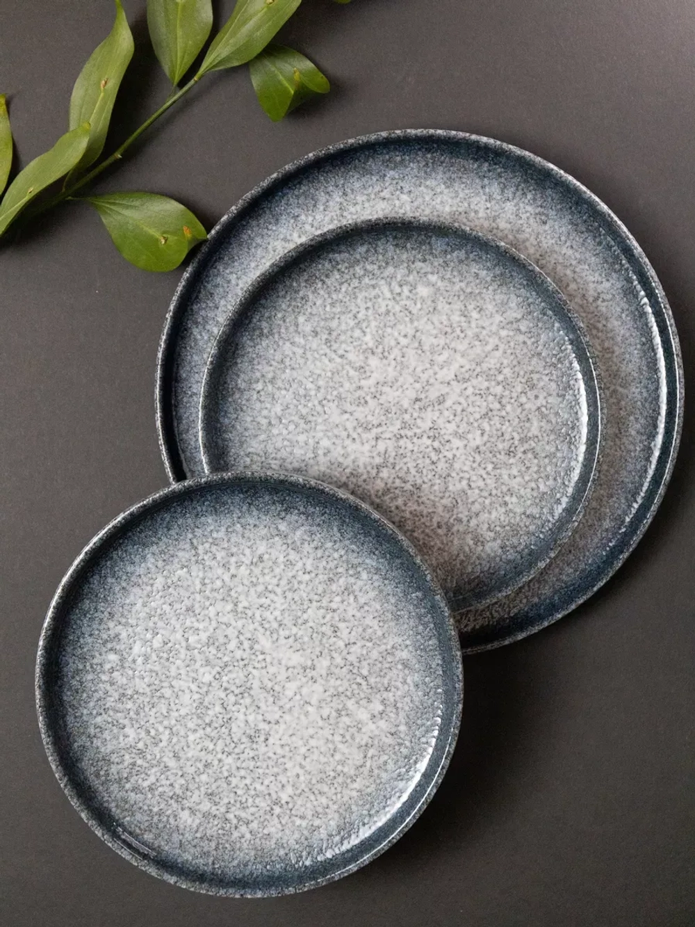 Набор 2 шт тарелок с бортиком, 23,5 см, Синий песок