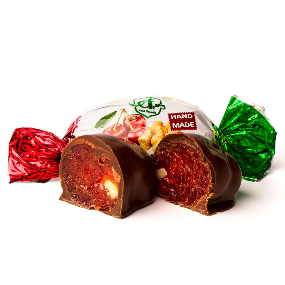 Конфеты глазированные "Вишня с грецким орехом"