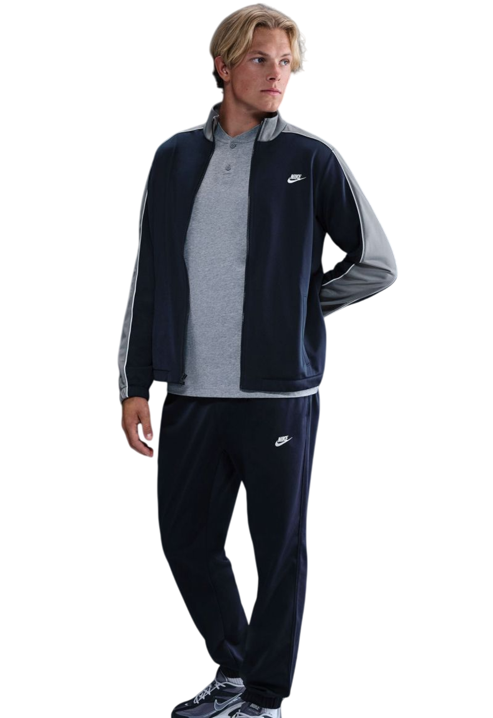 Men's Спортивный костюм Nike Sportswear Club - obsidian/smoke grey/white/white