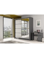 Шкаф-купе с зеркалом Графит серый 200х60х220 см