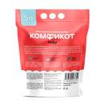 Наполнитель тофу комкующийся без аромата Комфикот 5 л