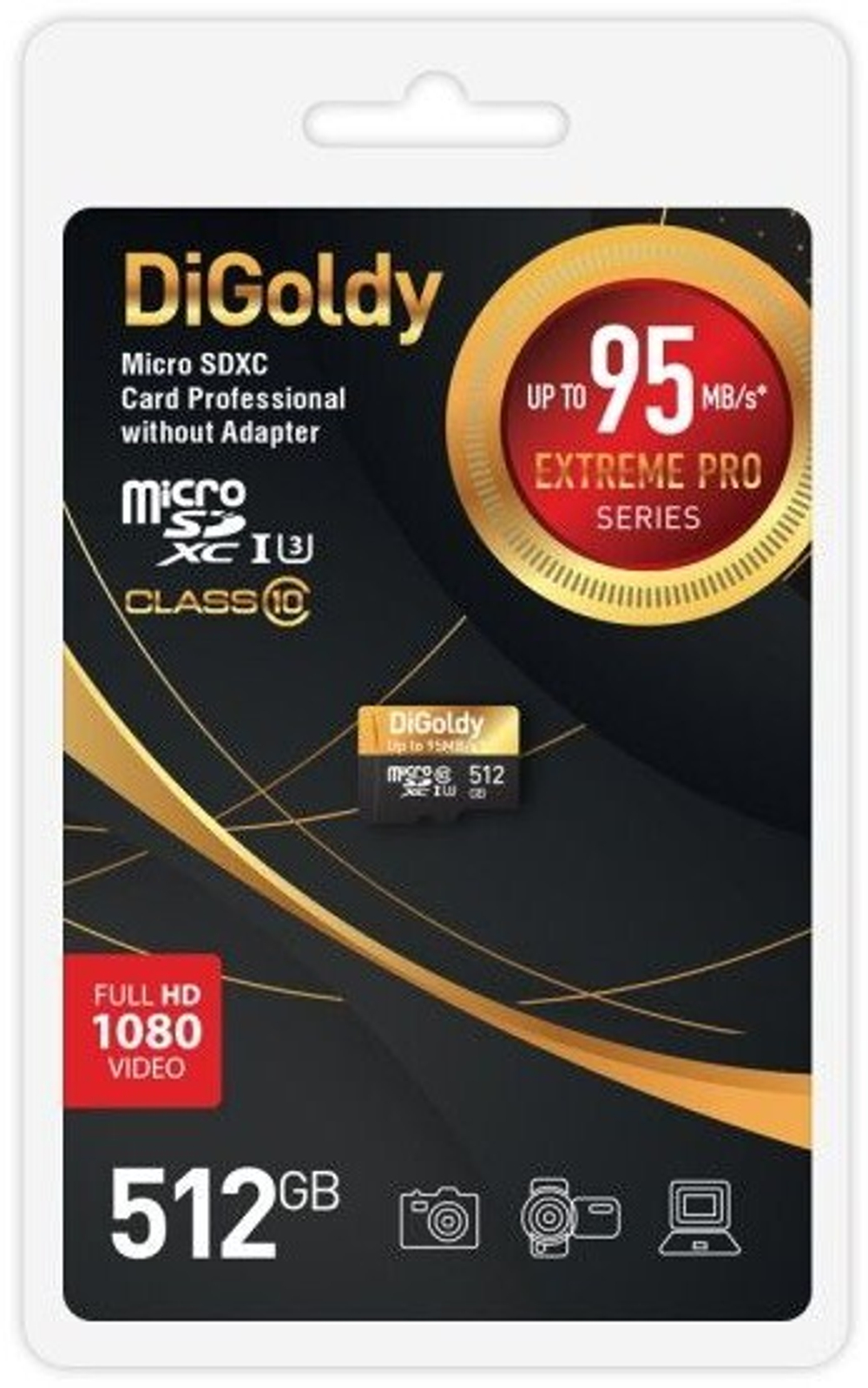 Карта памяти MicroSDXC 512GB DiGoldy DG512GCSDXC10UHS-1-ElU3 w