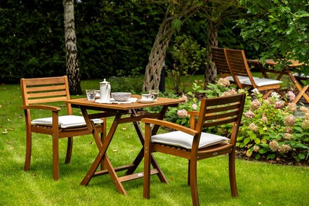 Стул из акации Joygarden КАРО, белый, коричневый