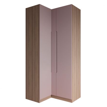 МС Роза Шкаф угловой 1100 Орех Франклин/Тренто Пудра скин