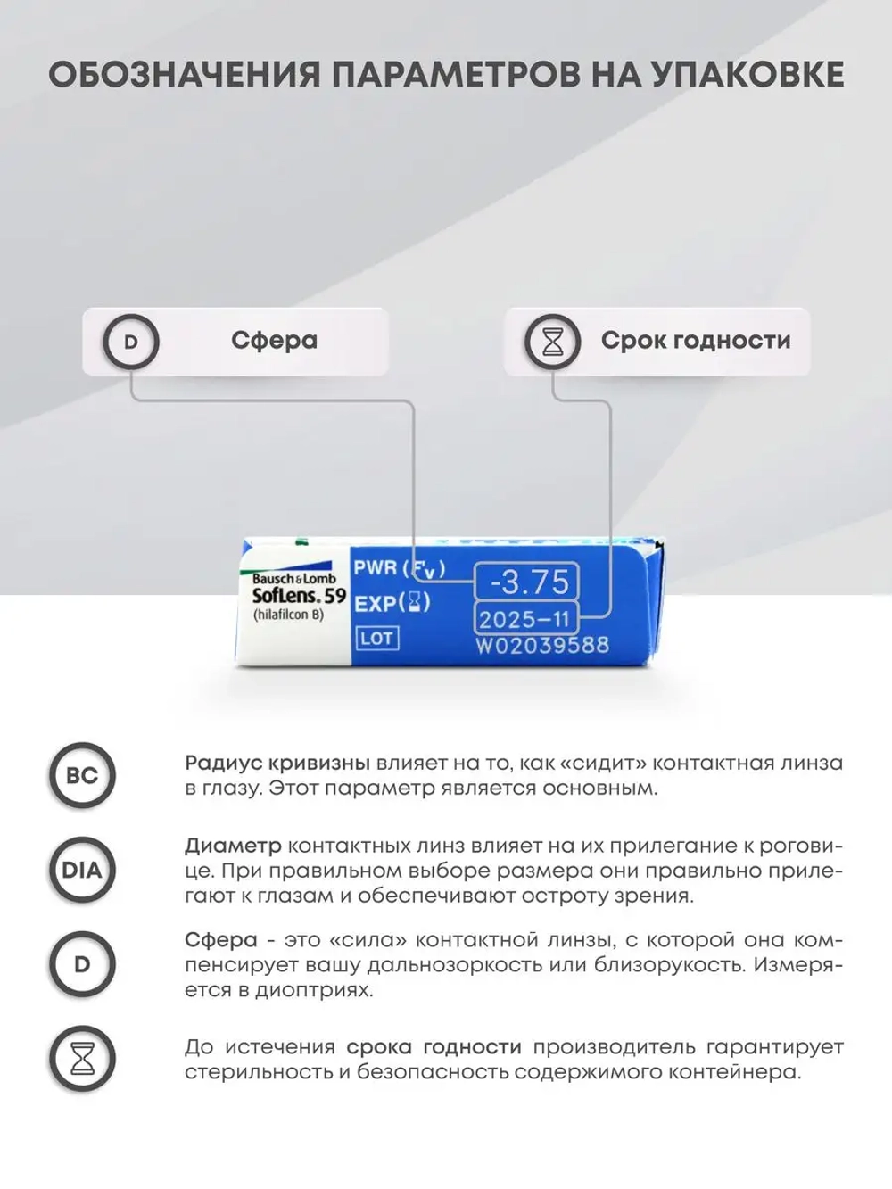 Ежемесячные контактные линзы Soflens 59 (комплект 12 линз)