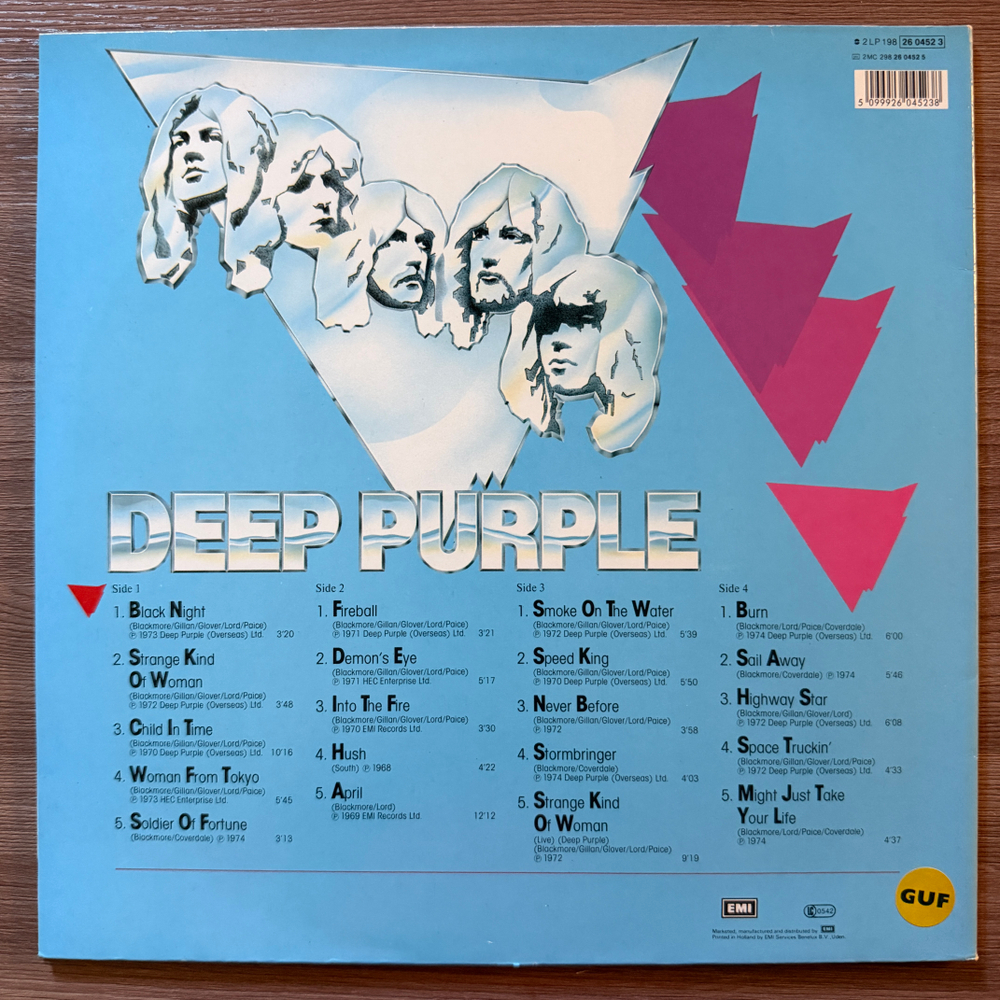 Deep Purple ‎– Greatest Purple 2LP (Европа 1985г.) Т