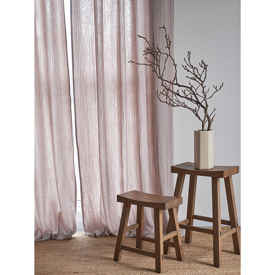 Штора из муслина бежево-серого цвета из коллекции essential, 150х290 см