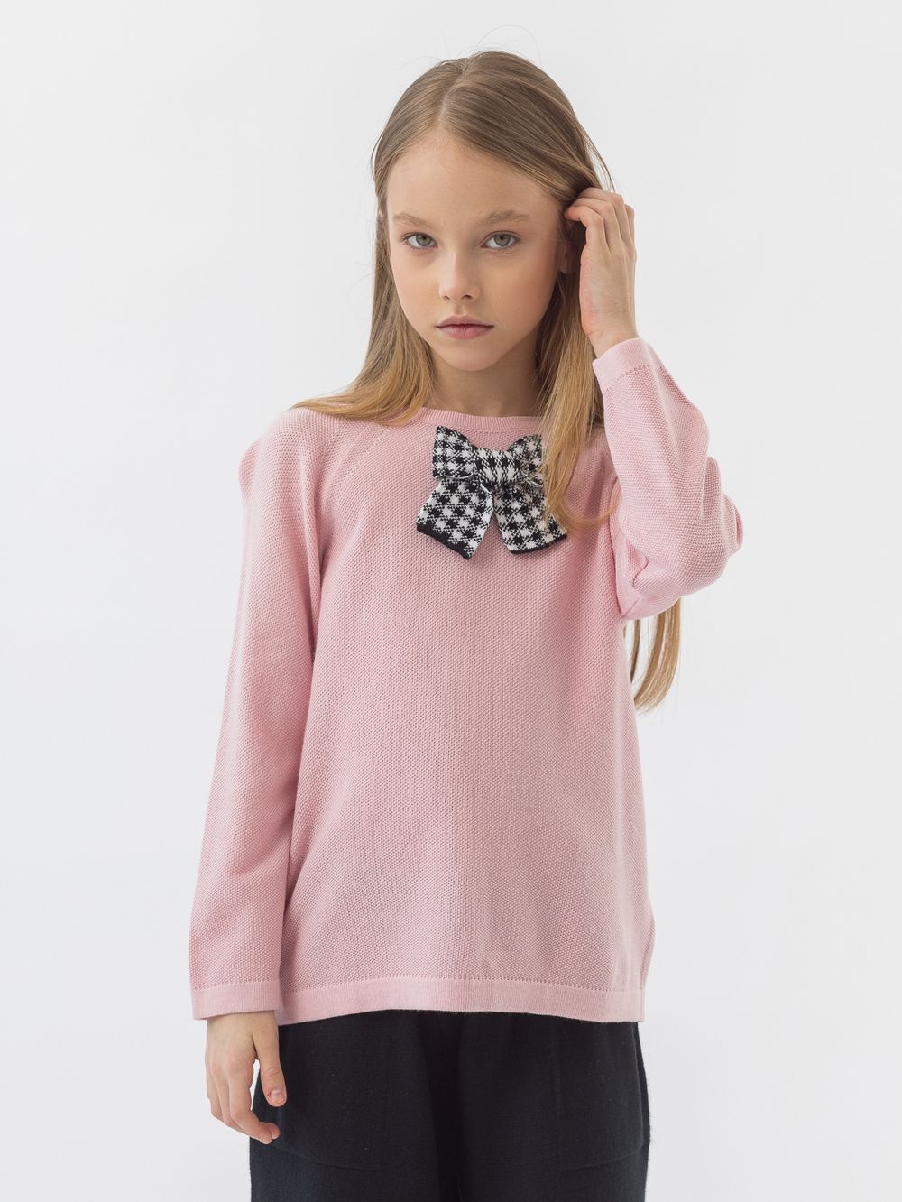 Джемпер бледно-розовый для девочки арт. АТ824-1