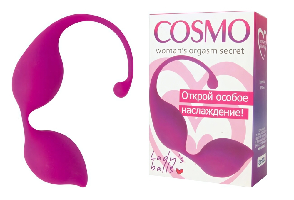 Вагинальные шарики Cosmo фиолетовые 11 см