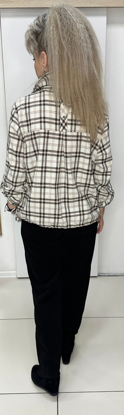 Рубашка в клетку с кулиской