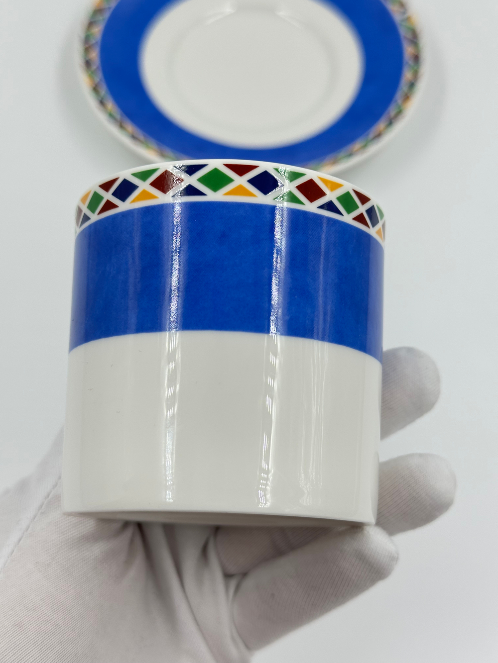 Кофейная пара синяя Yves Saint Laurent by Yamaka