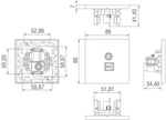 Комбинированая розетка TV + RJ45 (двойная) cat.6/ClassE,  латунь,  серия N96