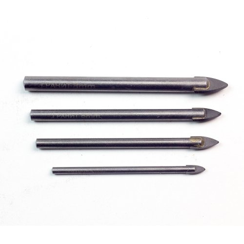 Набор сверл ГРАНИТ по плитке из 4 штук