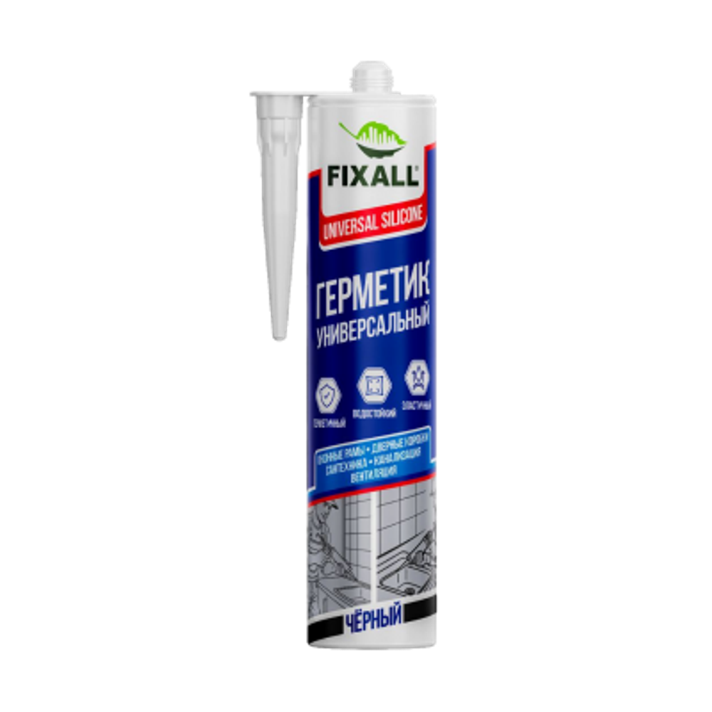 Герметик Fixall Sanitary Silicone, черный, 280 мл