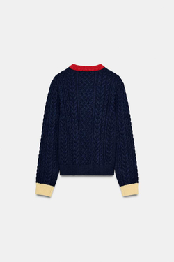 ZARA СВИТЕР OCHOS COLOR BLOCK, РАЗНОЦВЕТНЫЙ