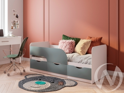 Кровать Стандарт 0.9 КР-22 NEW (белый/MF11 шарли бриз)