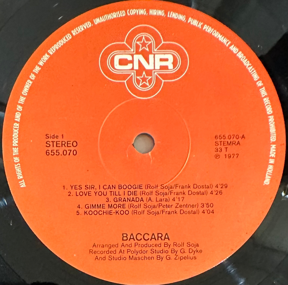 Baccara - Baccara (Голландия 1977г.)