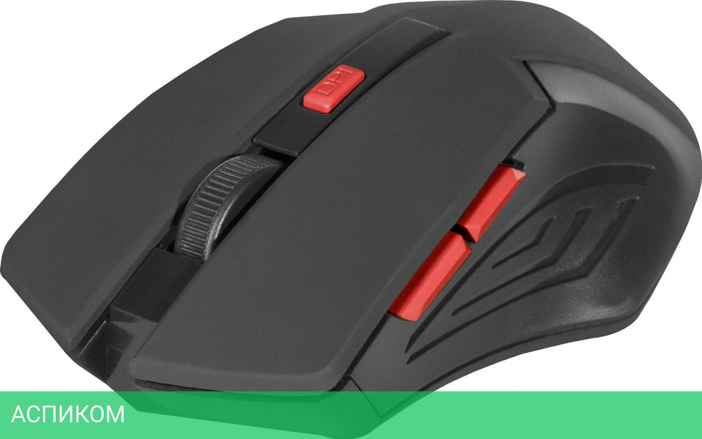 Мышь Defender Accura MM-275 черный/красный (52276)