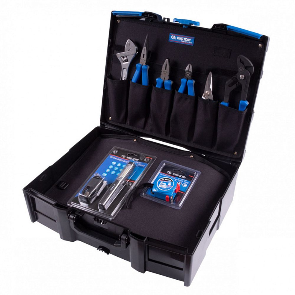 KING TONY (9052-002MRV) Набор инструментов универсальный, пластиковый ящик, 112 предметов