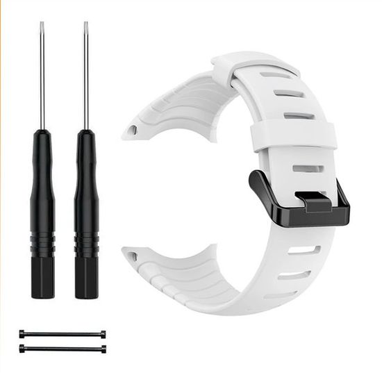 Ремешок силиконовый для Suunto Core спортивный (Белый)