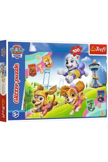 Pazl / Пазлы / Puzzles - "100 Glitter" - Shiny dogs / Viacom PAW Patrol