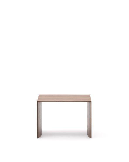 Litto Приставной столик из шпона ореха натурального цвета 55 x 40 см