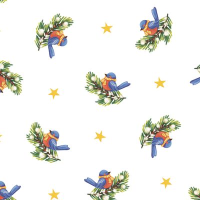 Зима и снегири