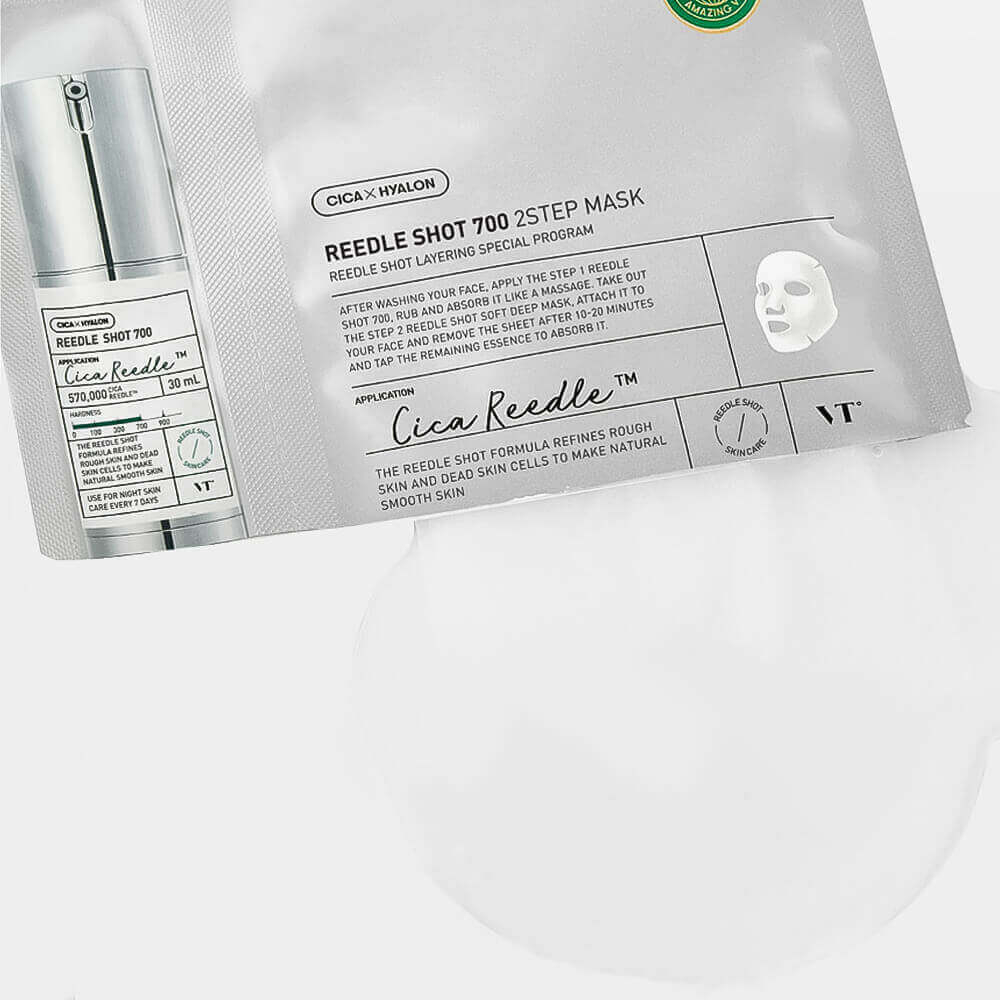 VT Cosmetics Reedle Shot 700 2 Step Mask, 1,5g+25g - Усиленная двухфазная маска с микроиглами