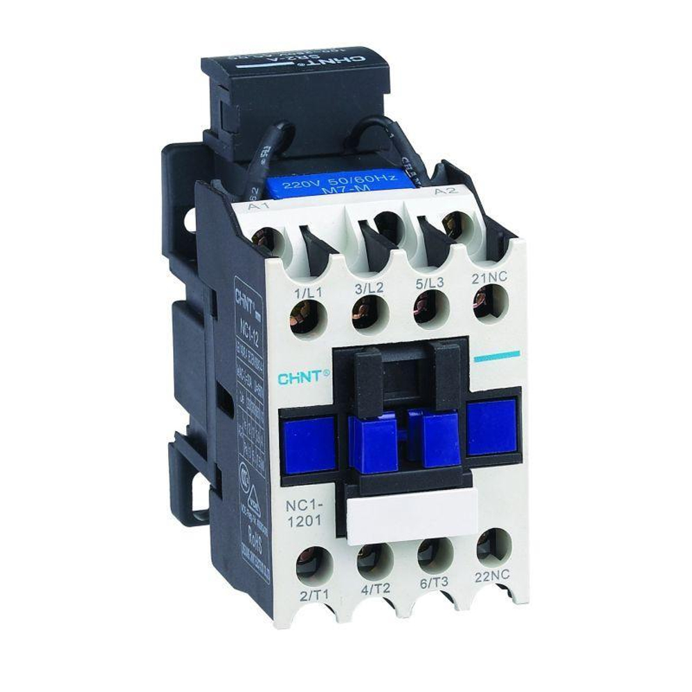Контактор NC1-1201 12А кат. 110В AC 1НЗ AC-3 (R) CHINT 221116