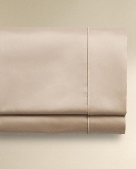 Zara Home - Простыня из сатина (500 линий), серый, 270x280 см