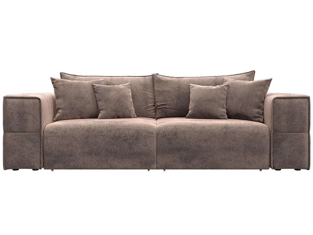 Диван прямой Лига-058 НПБ, TOWER 05 бежевый, Велюр, 129380