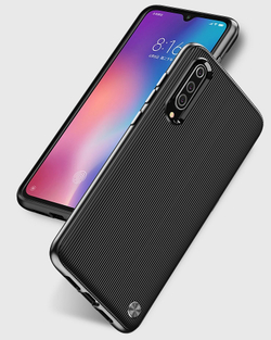 Чехол для Xiaomi Mi 9 (9 Pro 5G) цвет Black (черный), серия Bevel от Caseport