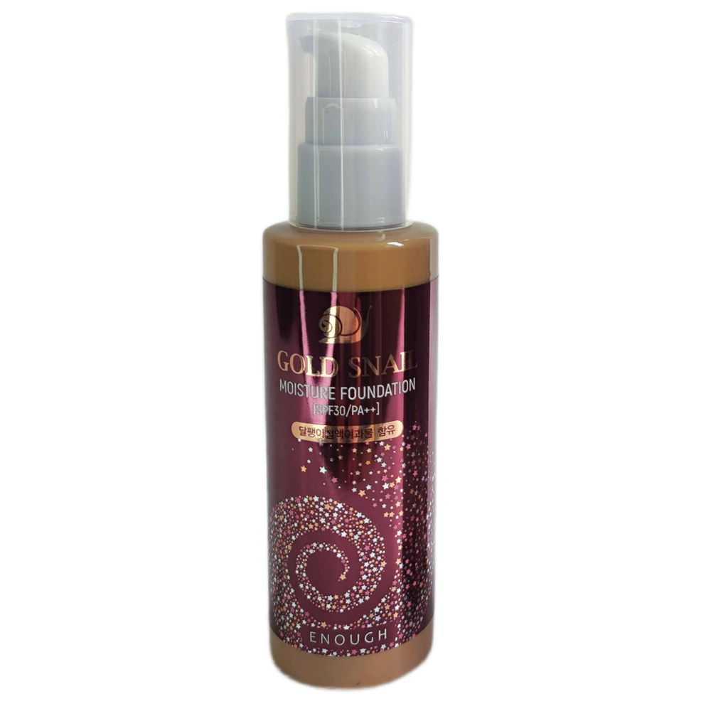 ENOUGH Тональный крем с муцином улитки Gold Snail Moisture Foundation SPF30/PA увлажняющий 100 мл