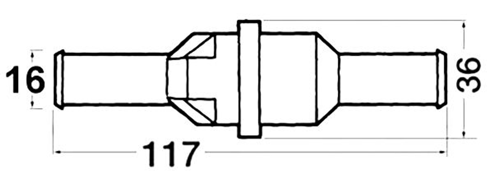 Клапан вентиляционный с защитой от переливания топлива (10263619)