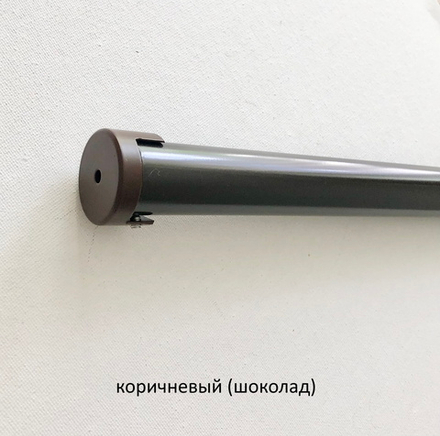 Кронштейн боковой торцевой открытый для труб d25 мм, цвет коричневый