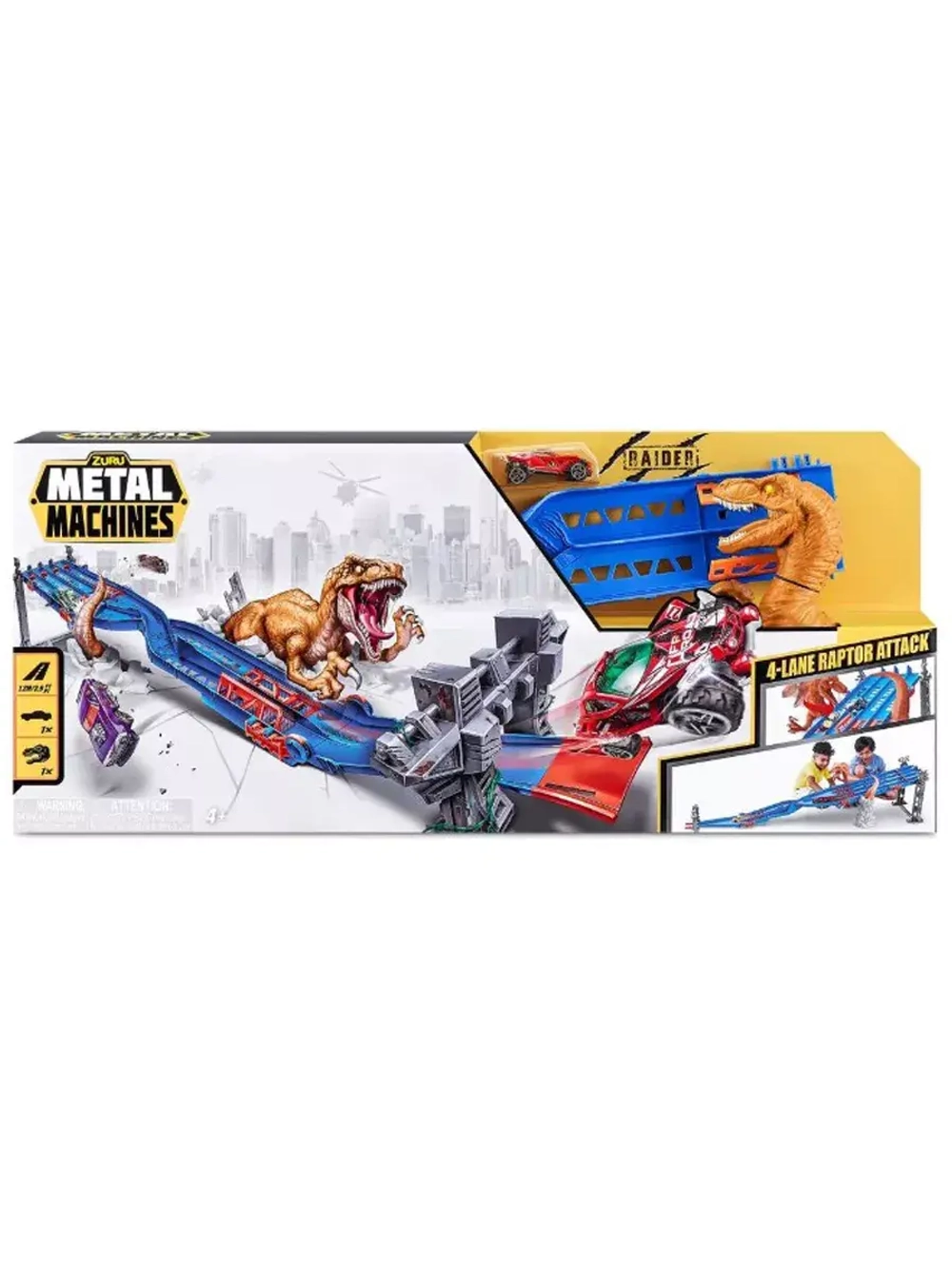 Игровой набор Zuru Metal Machines Трасса Зуру четырехполосное безумие