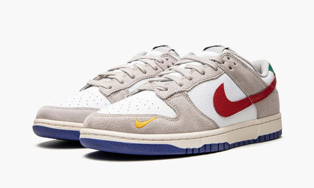 Nike Dunk Low "Light Iron Ore Red Blue"