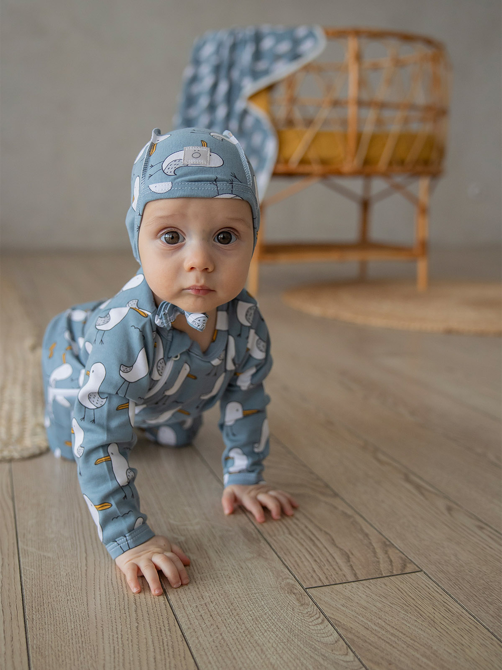 Комбинезон Mjölk Sleep and Play Чайки, уценка