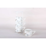 Набор кружек 260млна метал.подставке