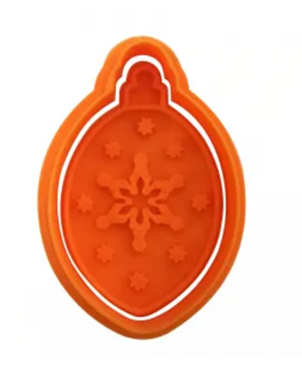 Елочная игрушка Сосулька со снежинкой. Форма для пряников с оттиском 1 шт