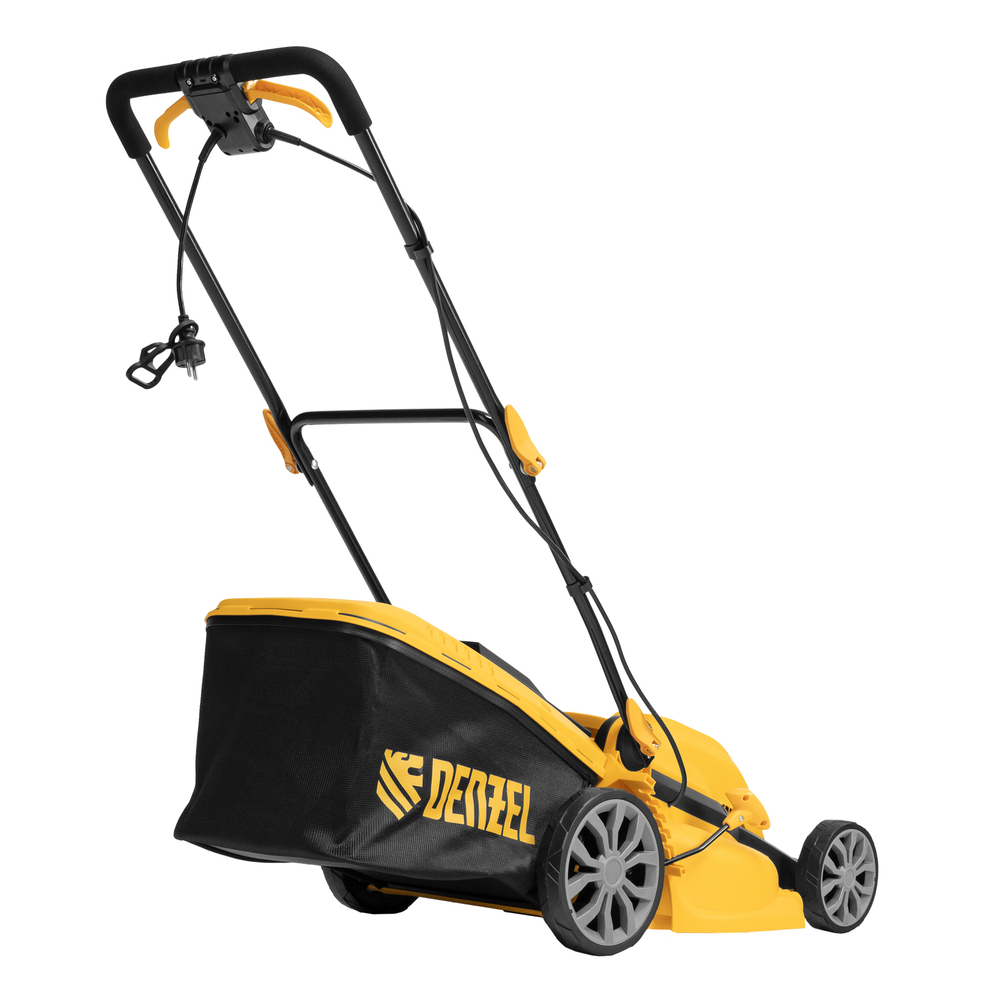 Газонокосилка электрическая GMC-2000, шир. 44см, 2000 Вт, 6 уров., травосб. 45 л Denzel
