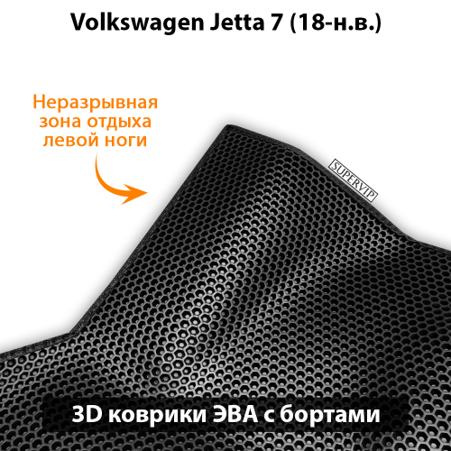 Передние автомобильные коврики ЭВА с бортами для Volkswagen Jetta 7 (18-н.в.)