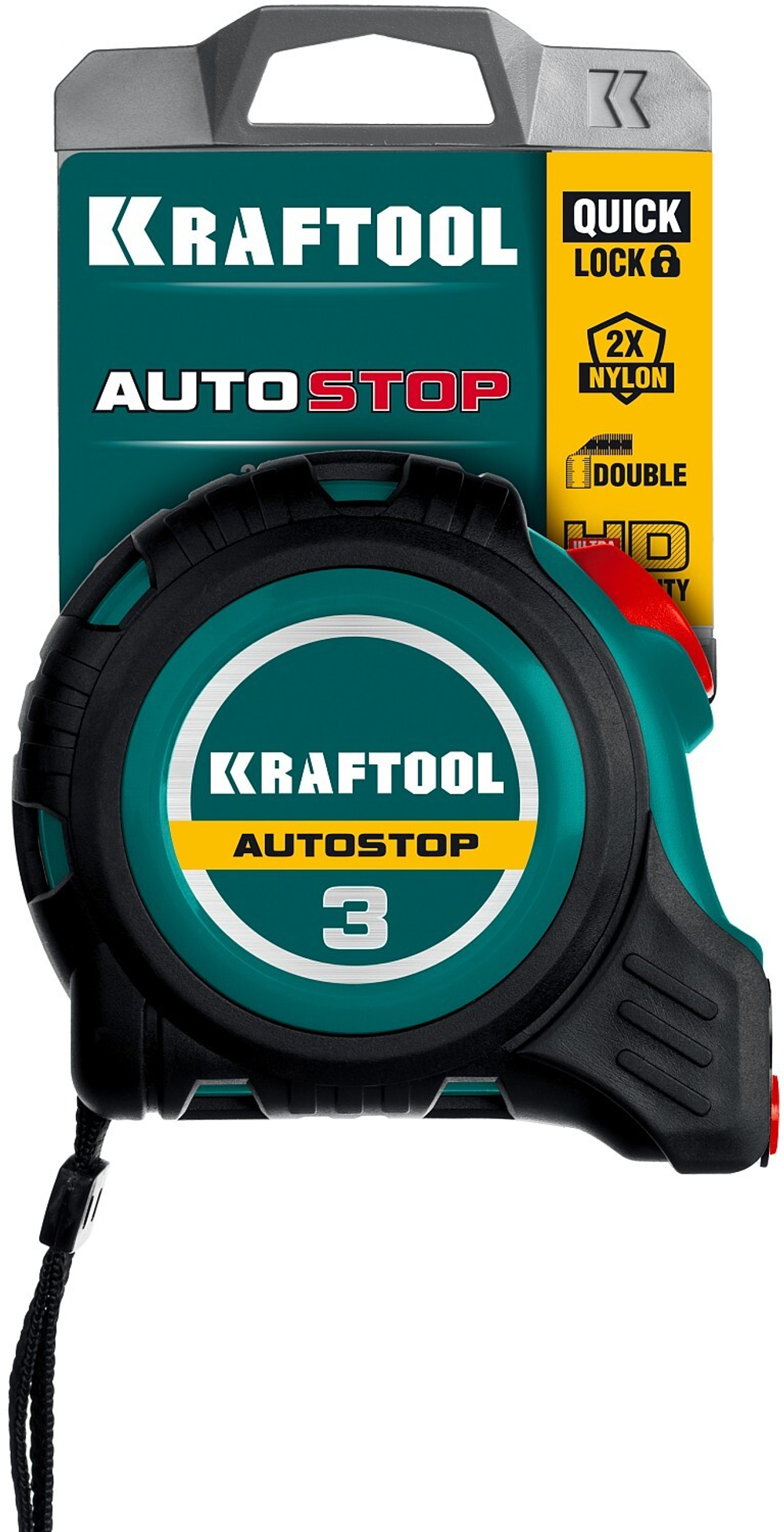 Профессиональная рулетка с автостопом KRAFTOOL AutoStop 3х16