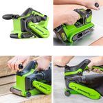 Ленточная шлифовальная машина акк. Greenworks G24BS, 24V, б/щет, 75х457мм, 259 м/мин,1х2Ач,ЗУ,кор (3100607CUA)
