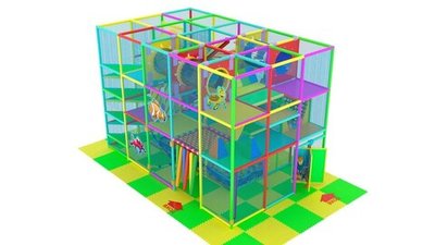 Детский игровой лабиринт «Акватория» 23,7 м2 (3,7*6,4*4,1 м)