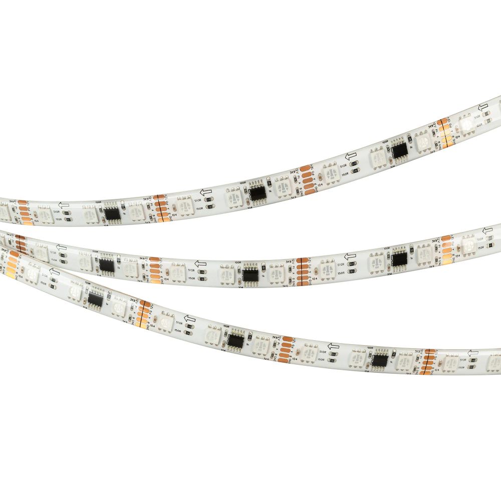 Светодиодная лента герметичная DMX-SE-B60-10mm 12V RGB-PX3 (14 W/m, IP65, 5060, 5m) (Arlight, -) 039604
