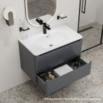 Тумба подвесная IDDIS Edifice, 80 см, темно-серый, EDI80D0i95